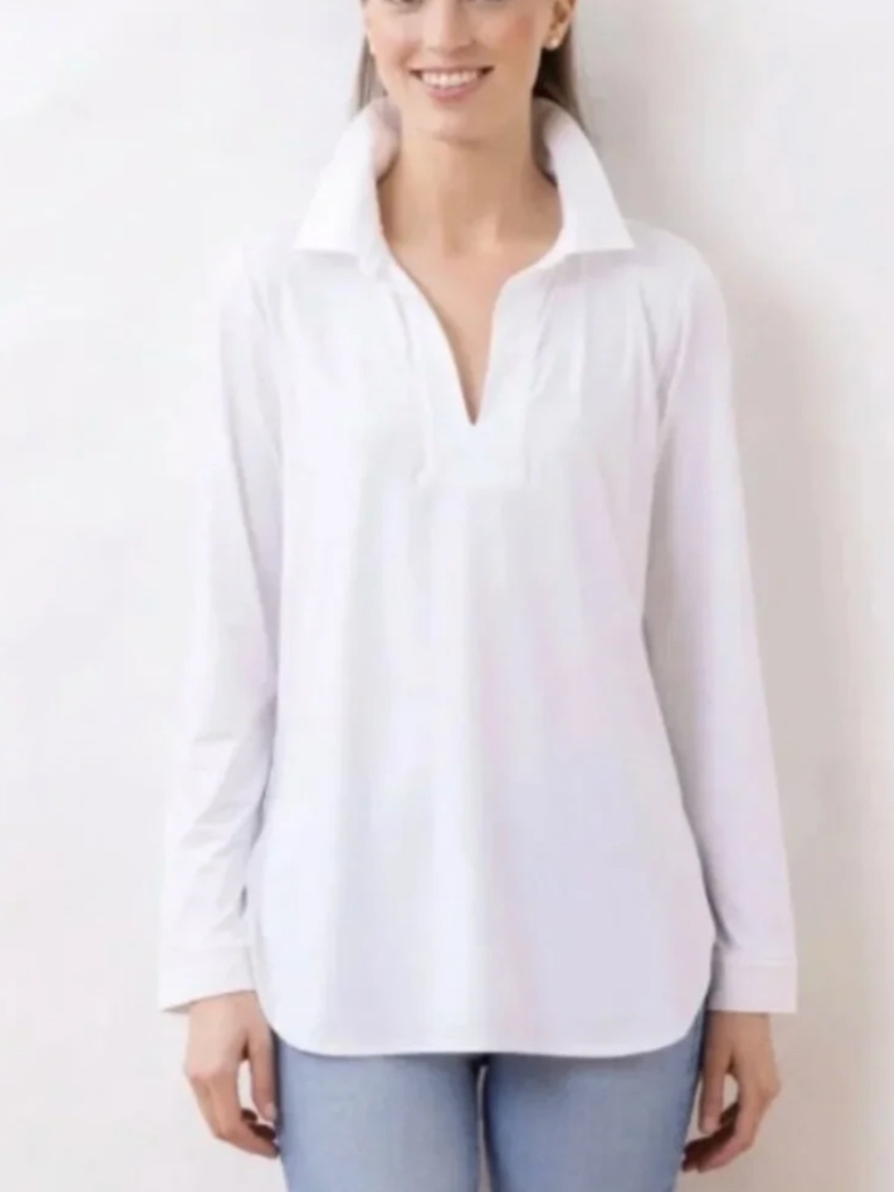 Dudley Stephens White Madaket Tunic in Eco Jersey